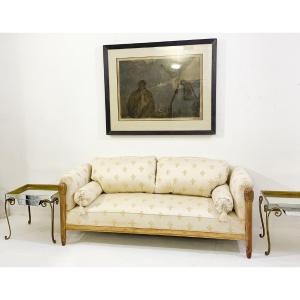 Maurice Dufrêne ( attribué à) canapé Art Déco en bois doré, vers 1930