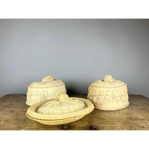 Set de trois terrines ovales en céramique anglaise, Wedgwood, XIXe siècle