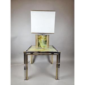 Hollywood-style Table And Lamp, Circa 1970