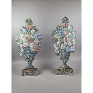 Pair Of Trompe l'Oeil Panels, Early 20th Century
