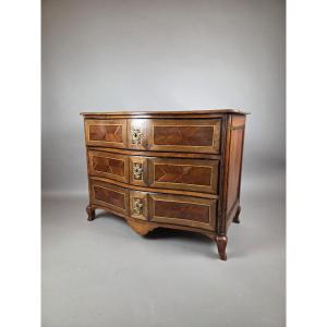 Louis XV Style Mahogany And Rosewood Chest Of Drawers, 19th Century