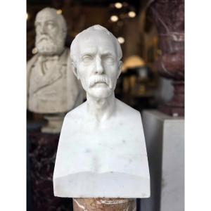 White Marble Bust, Late 19th Century