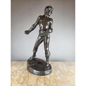 Bronze Sculpture “the Sower,” Signed By Jef Lambeaux