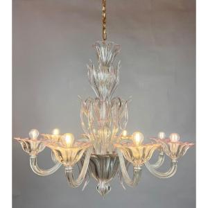 Eight-arm Murano Chandelier, 20th Century