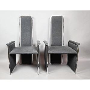 Paire de fauteuils, Willy Risso pour Roche et Bobois,1980