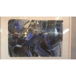 Aquarelle et gouache sur papier, Jan Saverys, datée de 1989
