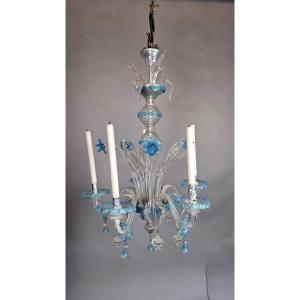 Lustre Murano à 4 bougies (non électrifié)