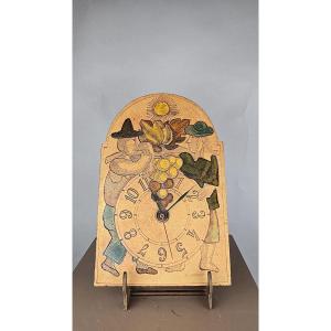 Horloge en céramique signée Roger Capron, circa 1960
