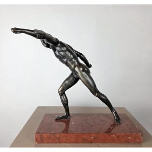 Bronze à patine noir "Gladiateur", fin 19th