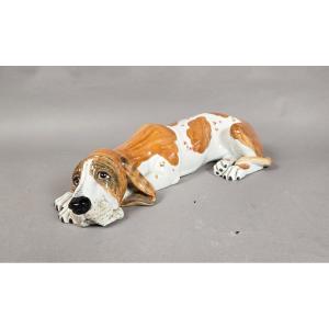 Glazed Earthenware Dog, Italy, 20th Century