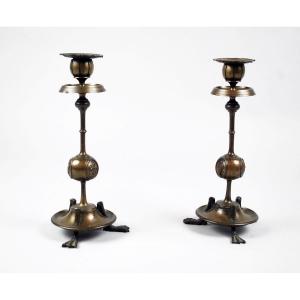 Pair Of Candlesticks, Claw Feet