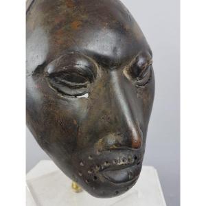 Masque En Bronze, Travail Africain 19th