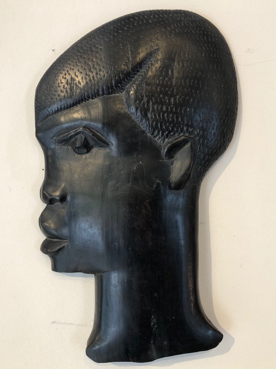 Profil De Tête D’homme Congo Belge Circa 1930/40 -photo-3