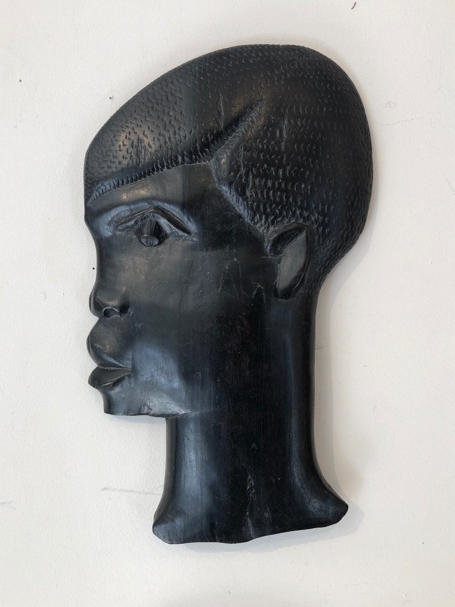 Profil De Tête D’homme Congo Belge Circa 1930/40 -photo-4