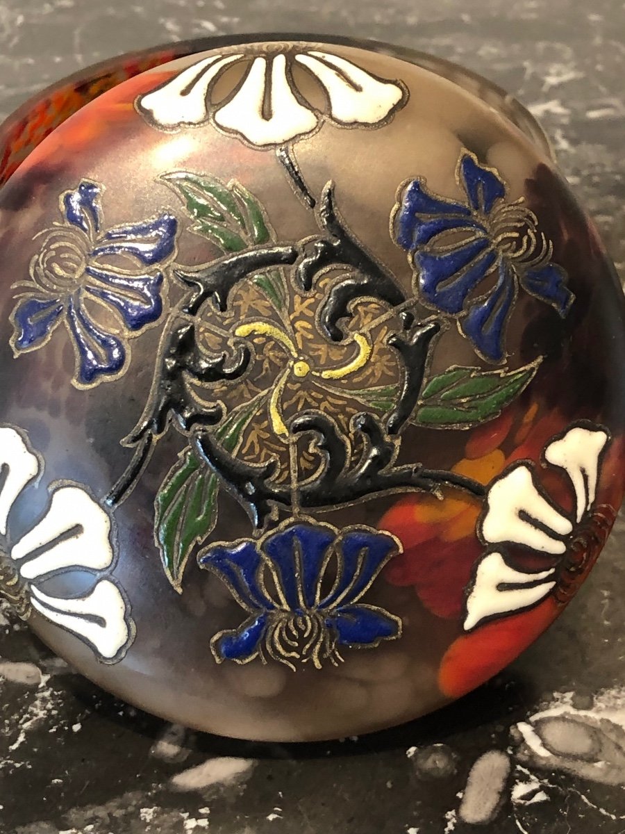 Legras Francois -t…bonbonnière En Pâte De Verre Art-nouveau -photo-4