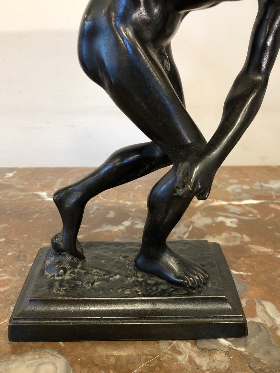 Bronze 19 ème D’après L’antique «  Le Discobole «  -photo-1