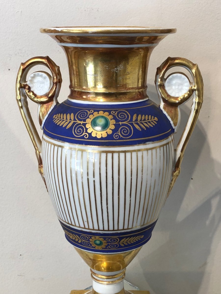 Grand Vase En Porcelaine De Paris époque Charles X Vers 1830-photo-2