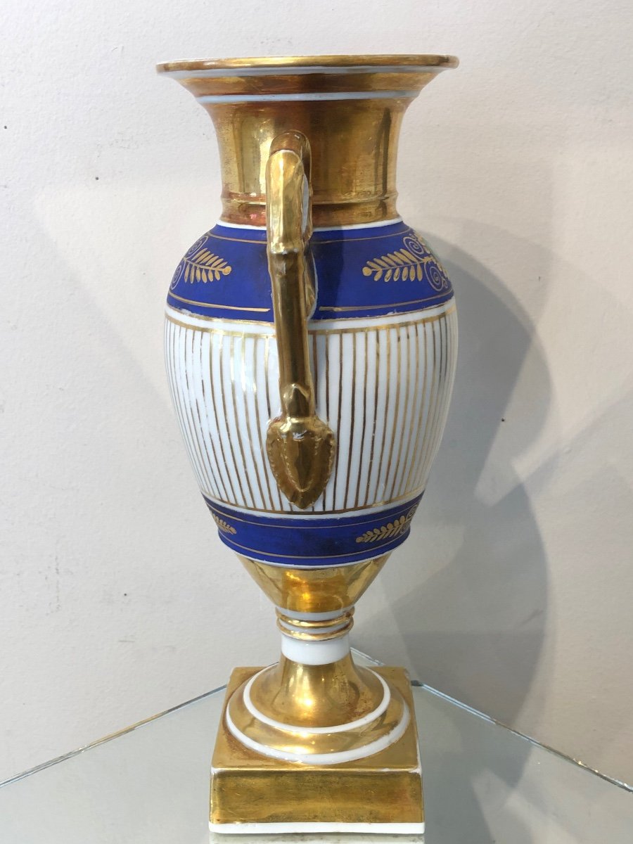Grand Vase En Porcelaine De Paris époque Charles X Vers 1830-photo-3