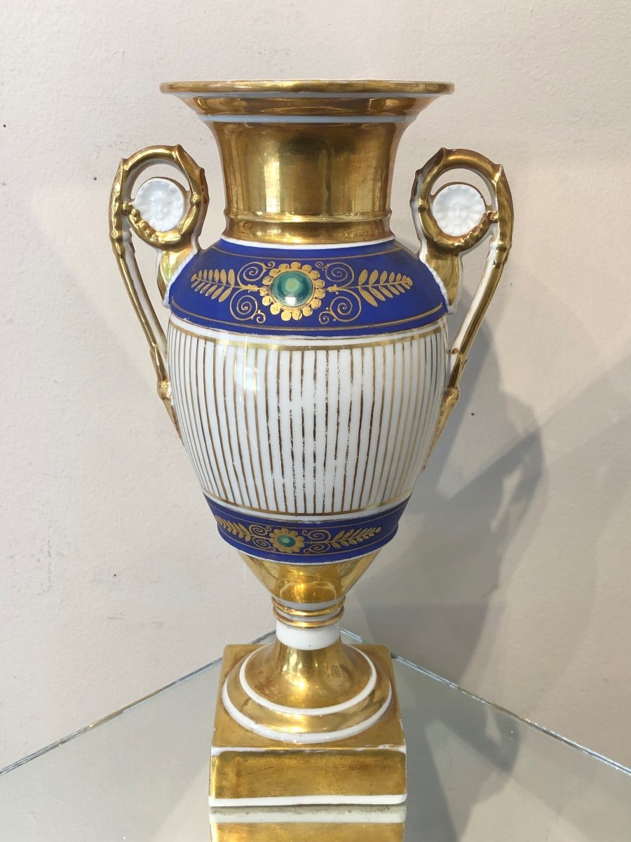 Grand Vase En Porcelaine De Paris époque Charles X Vers 1830-photo-4