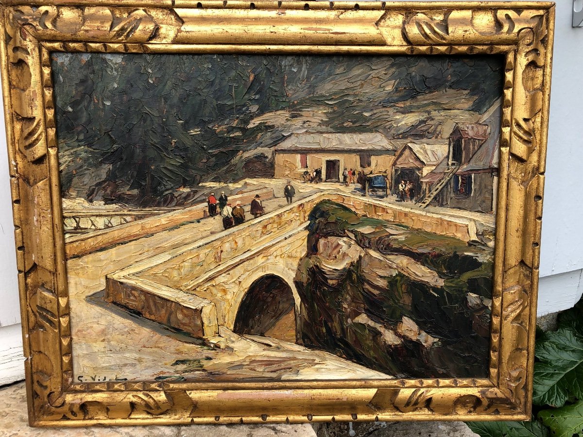 Gustave Vidal (1895-1966) The Pont d'Espagne Hotel -photo-4