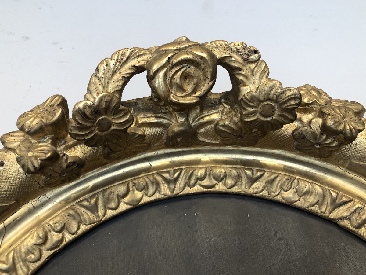 "portrait Of A Woman With A Headdress" Gilded Wooden Frame, Early 18th Century -photo-2
