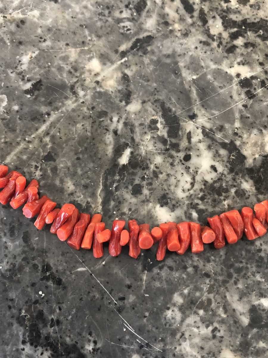 Collier De Corail Rouge XX ème -photo-4