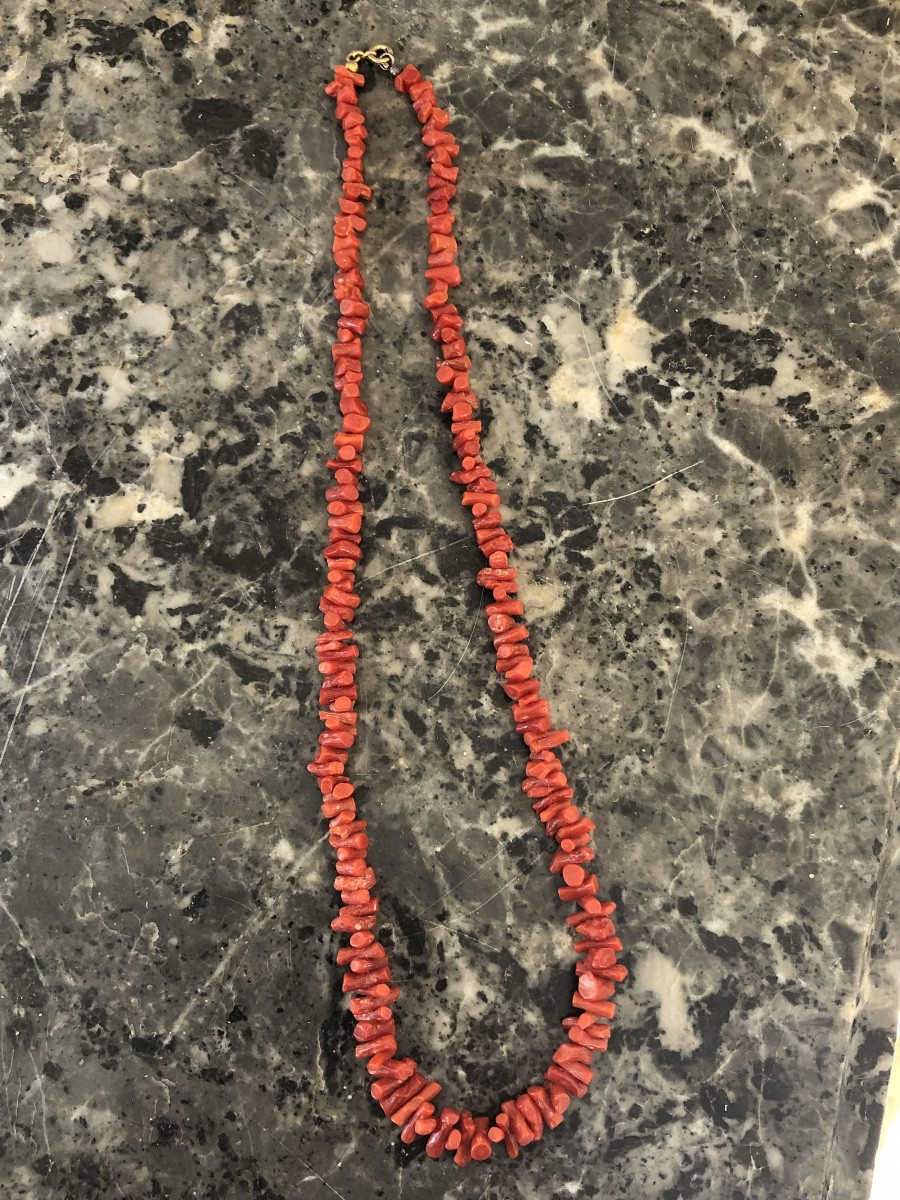 Collier De Corail Rouge XX ème 