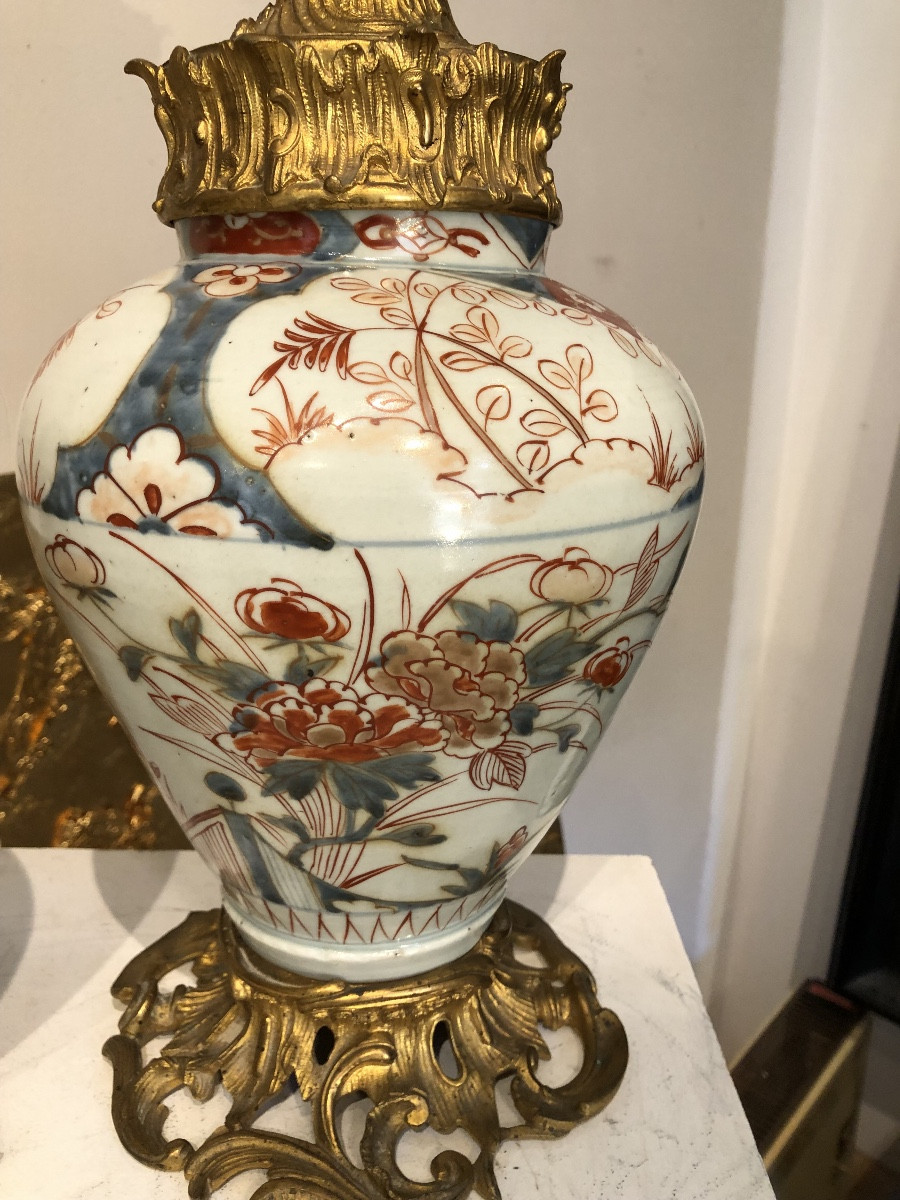 Paire De Lampes Porcelaine Imari XVIII ème Période Edo -photo-5