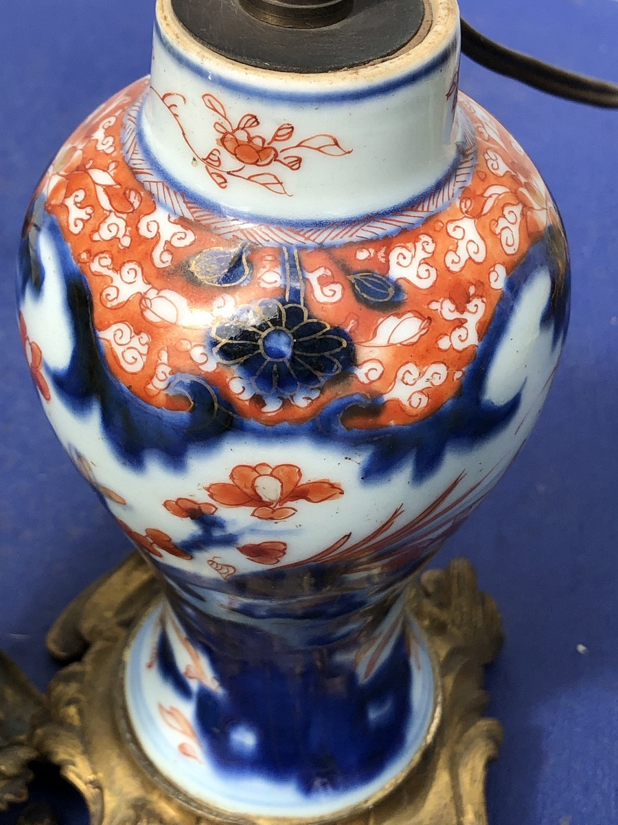 Paire De Lampes en Porcelaine de Chine époque Kangxi XVIII ème -photo-3