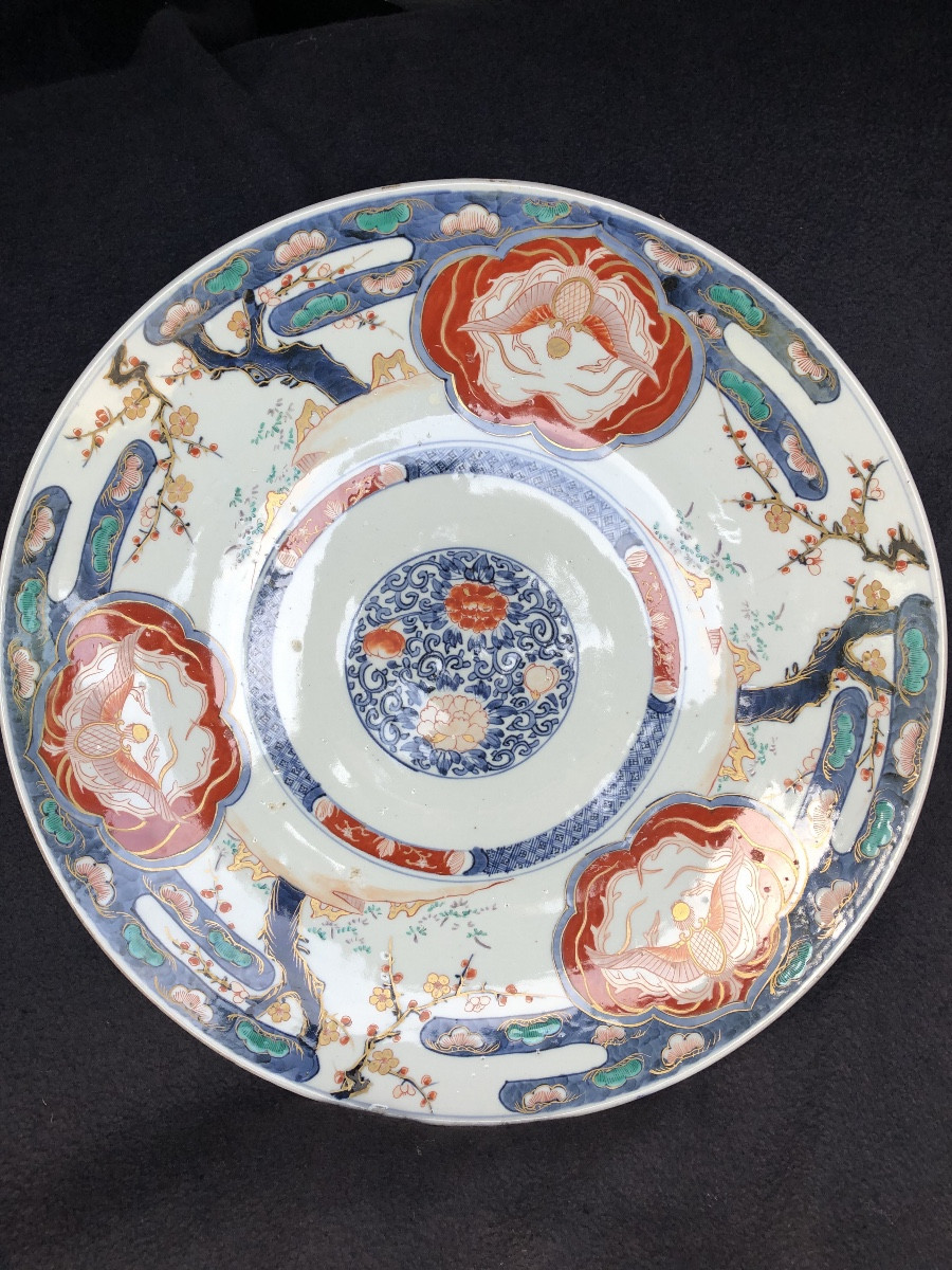 Large Imari Porcelain Dish, 19th Century, Meiji Period -photo-2