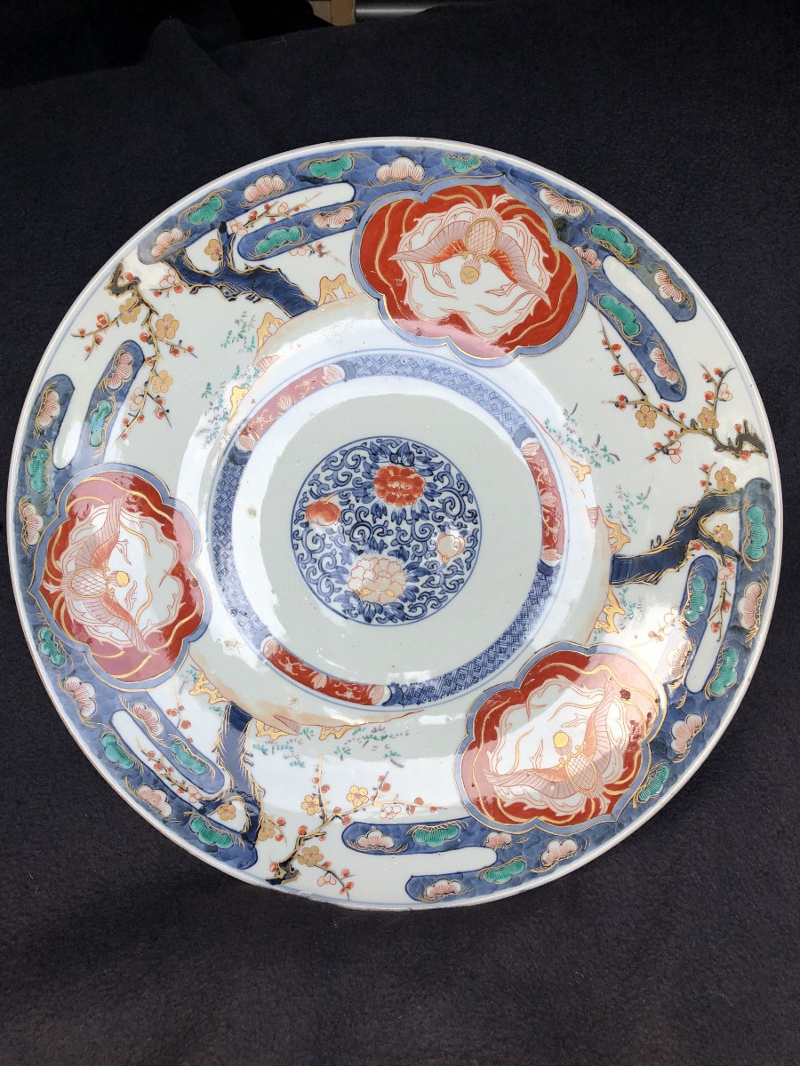Large Imari Porcelain Dish, 19th Century, Meiji Period 