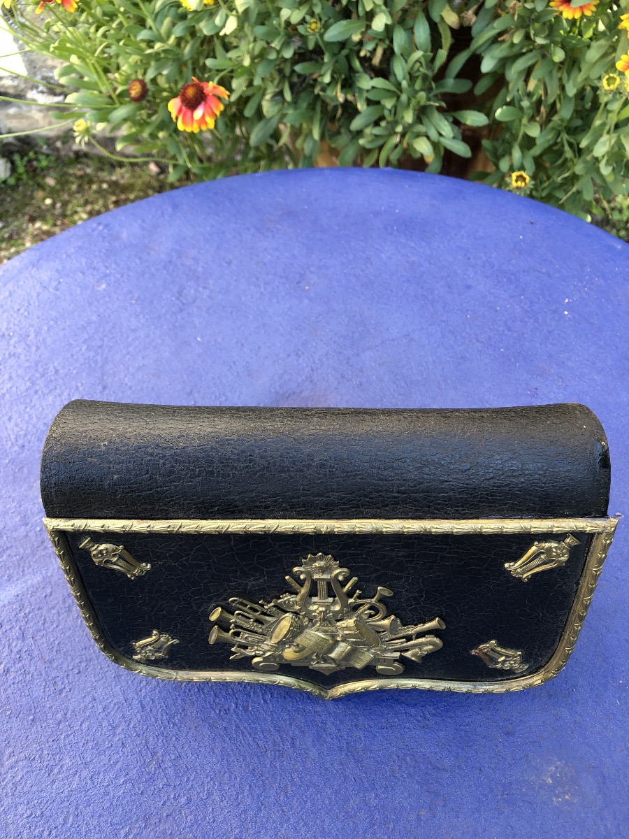 Giberne De Musicien en Cuir & Attributs , XIX ème siècle -photo-5