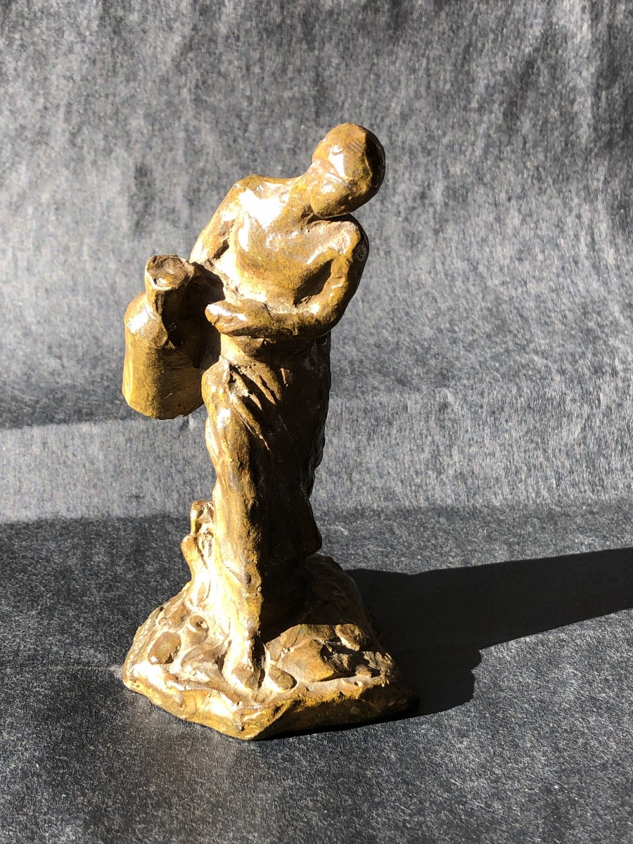 Aimé-Jules Dalou 1838-1902 «  Porteuse d’Eau «  Bronze  Cire Perdue Susse Frères, 19 ème.-photo-4