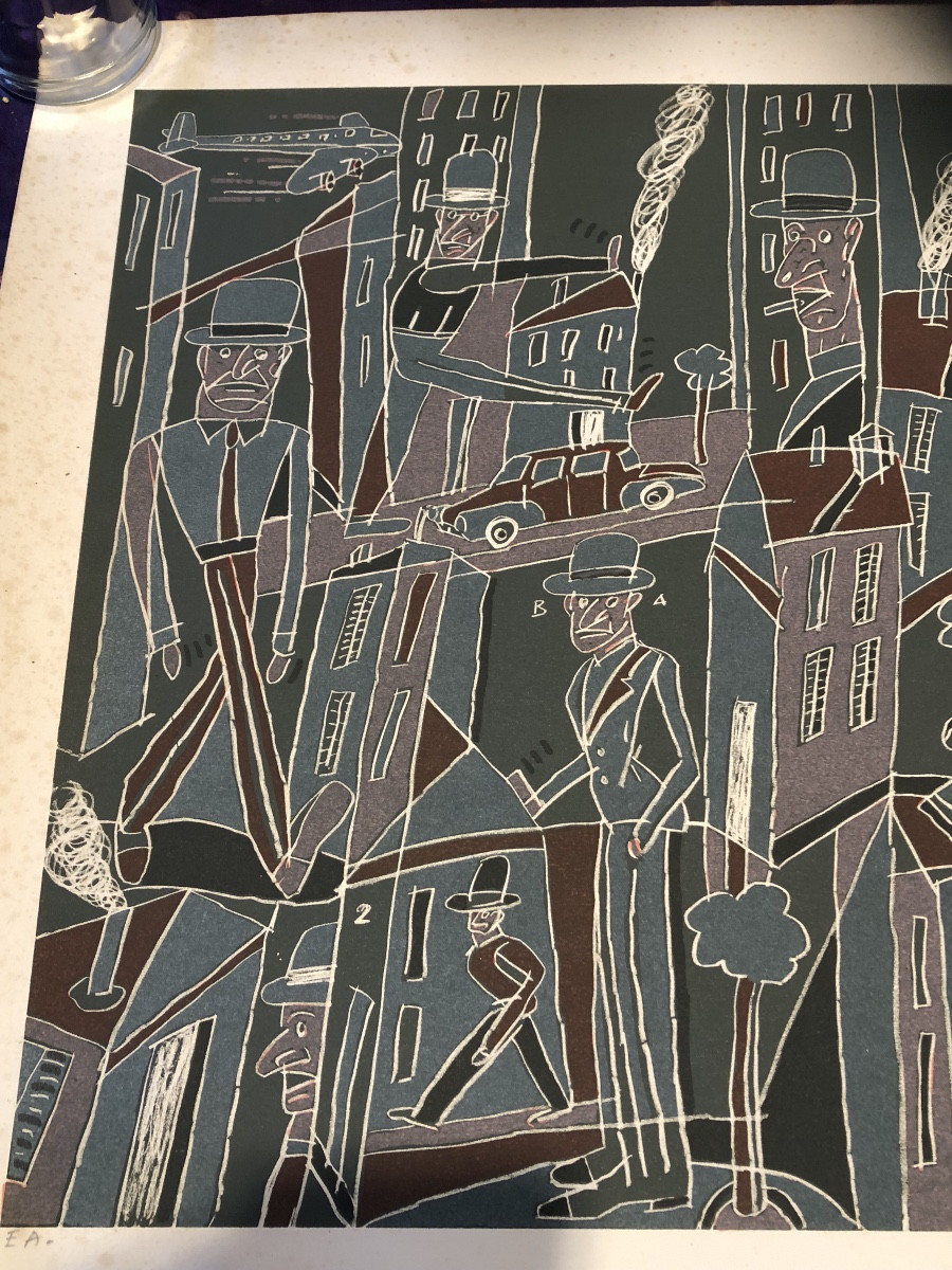 Antonio Segui 1934-2022 "lively City" Lithograph Artist's Proof Signed Lower Right -photo-2