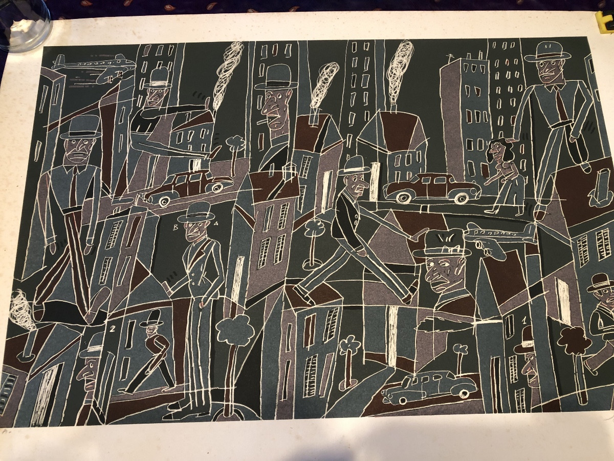 Antonio Segui 1934-2022 "lively City" Lithograph Artist's Proof Signed Lower Right 