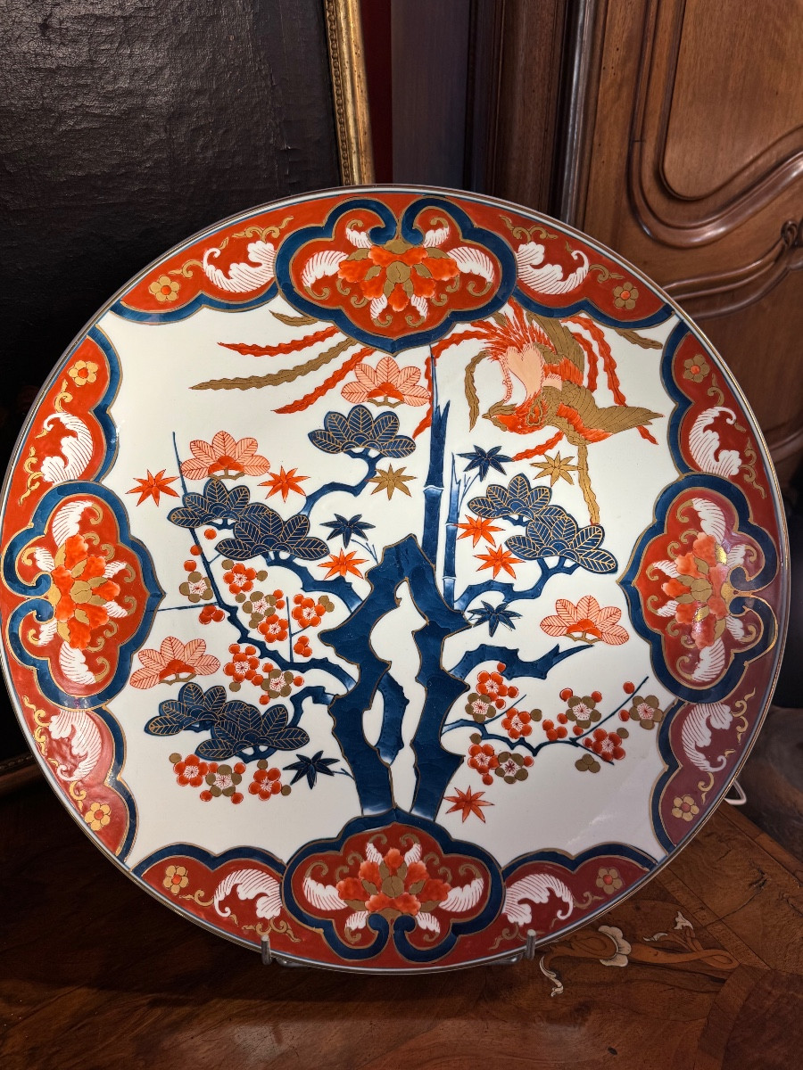 Large Imari Porcelain Dish Circa 1900-photo-1