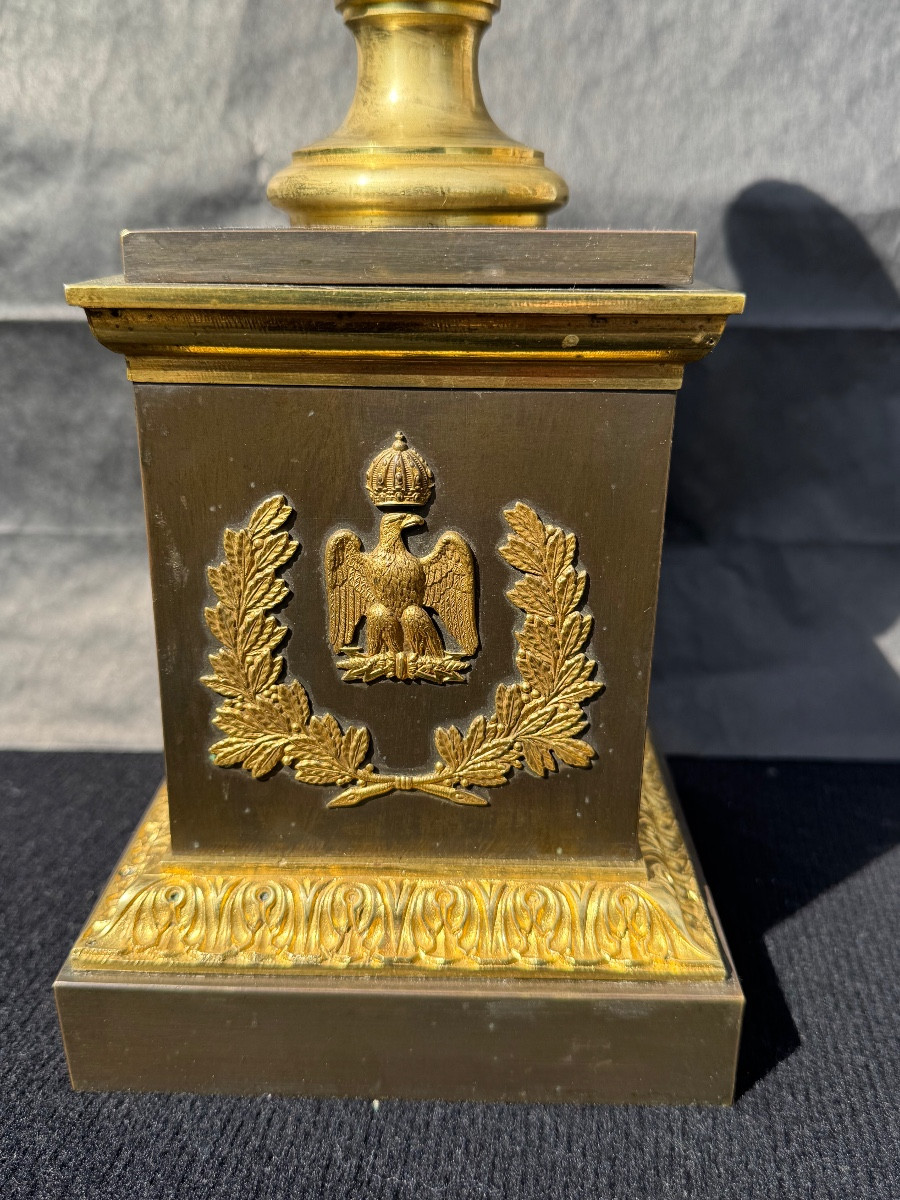 Buste de l’Empereur Napoléon 1 er en Bronze Patiné et Doré au Mercure vers 1830 -photo-3
