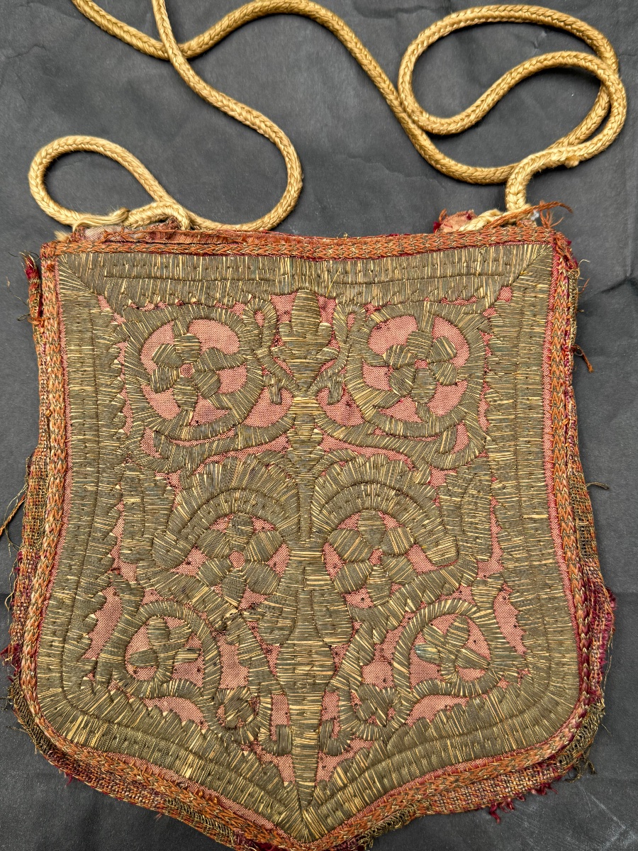 Large Ottoman Clutch Embroidered With Silver Thread 19th Century-photo-4
