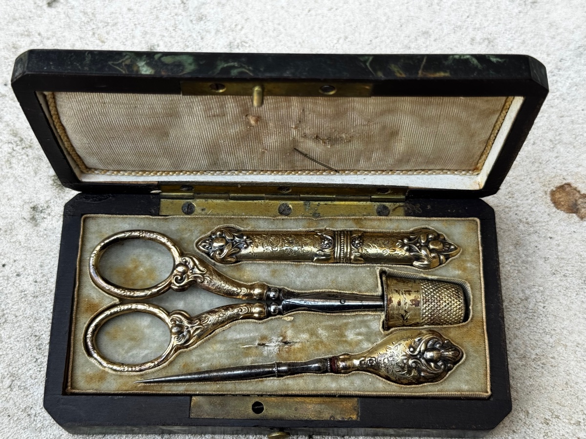 Napoleon III Vermeil Sewing Kit -photo-2