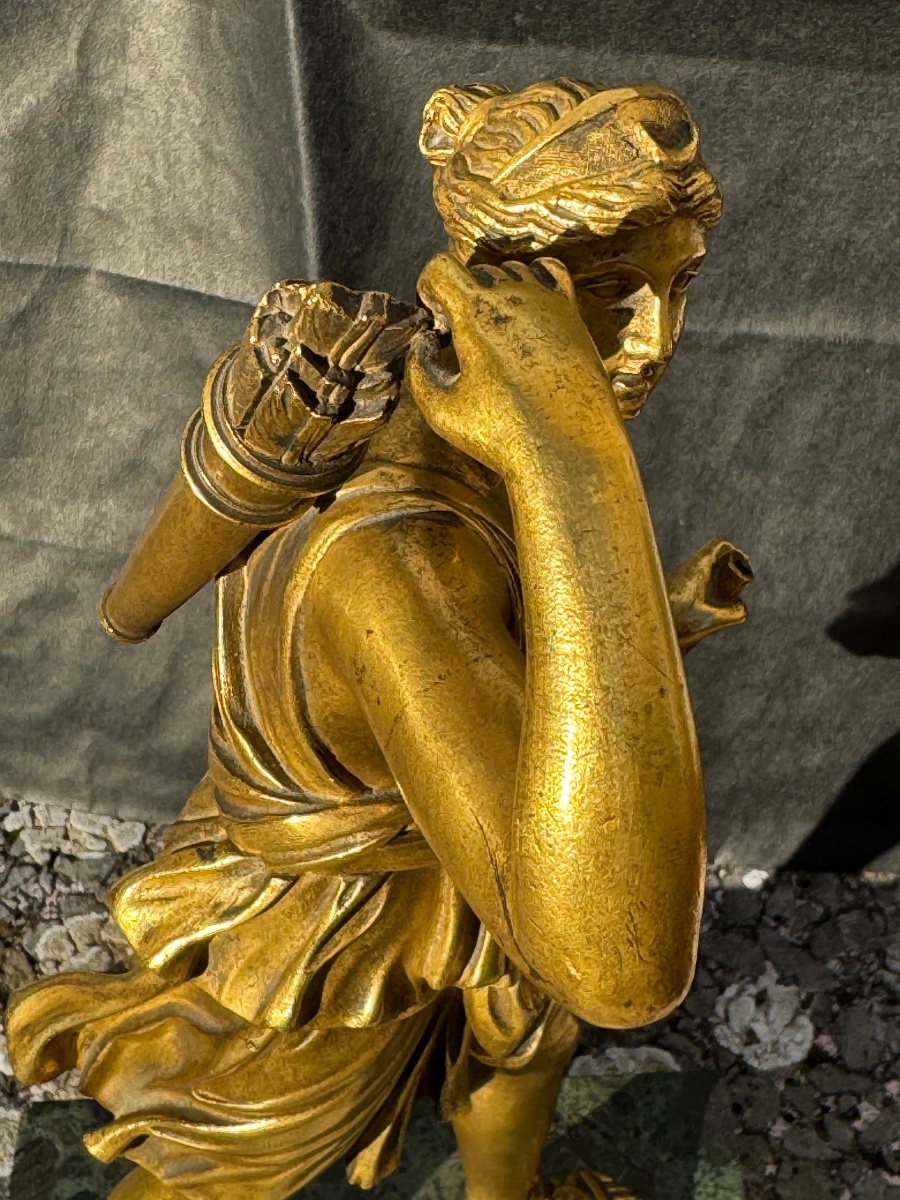 Gilded Bronze “diana,” Circa 1820, Restoration Period.-photo-1