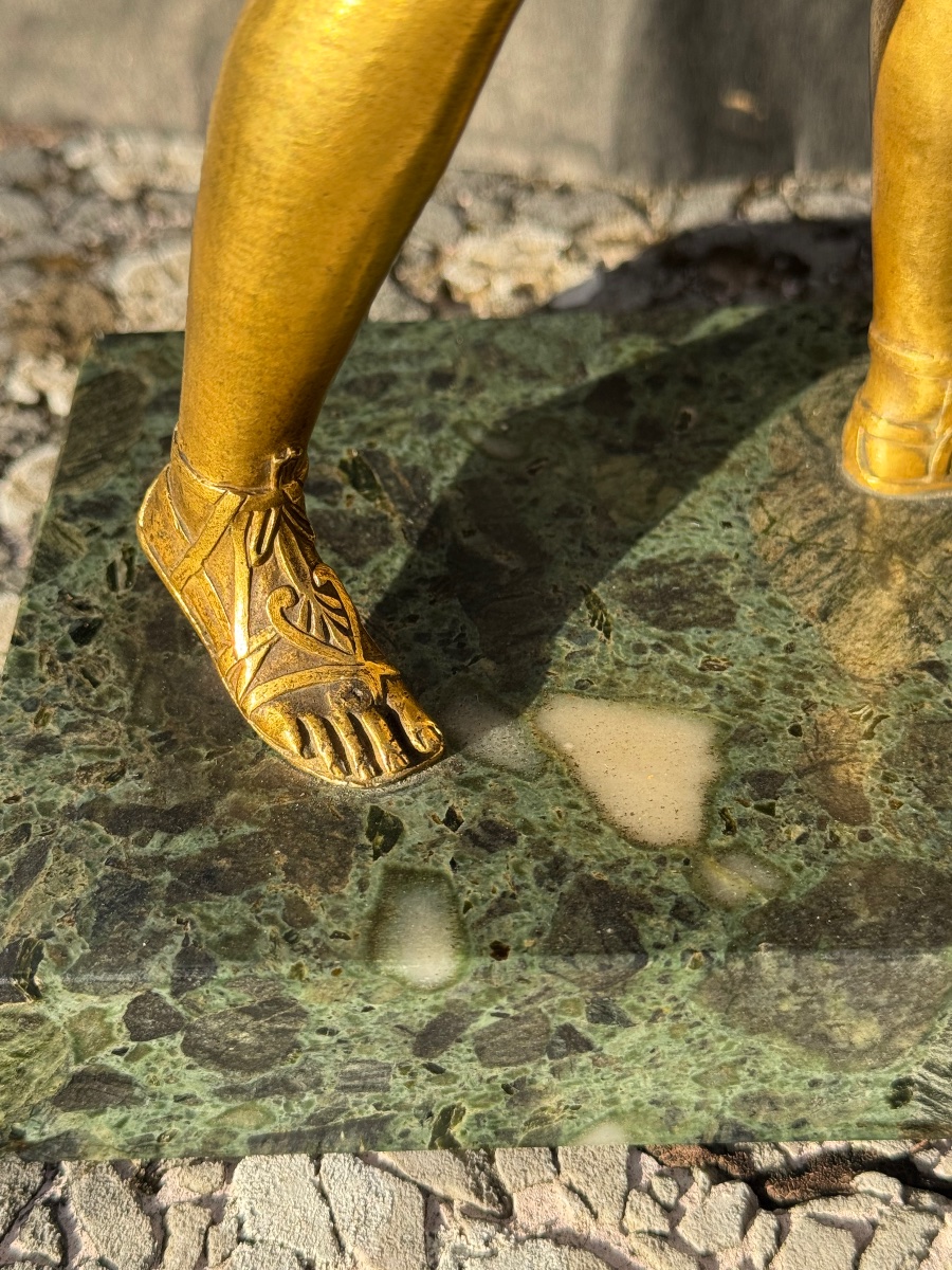 Gilded Bronze “diana,” Circa 1820, Restoration Period.-photo-3