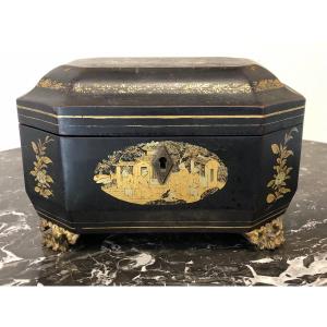 Chinese Lacquer Tea Box Circa 1880