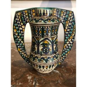 Nabeul Ceramic “vase” Signed Pierre De Verclos Around 1900 