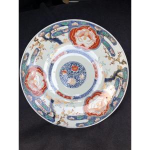 Large Plat en  Porcelaine IMARI 19 ème époque Meïji 