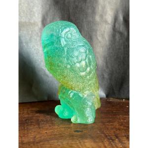 Chouette en Pâte De Verre Signée DAUM France 