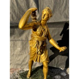 Gilded Bronze “diana,” Circa 1820, Restoration Period.