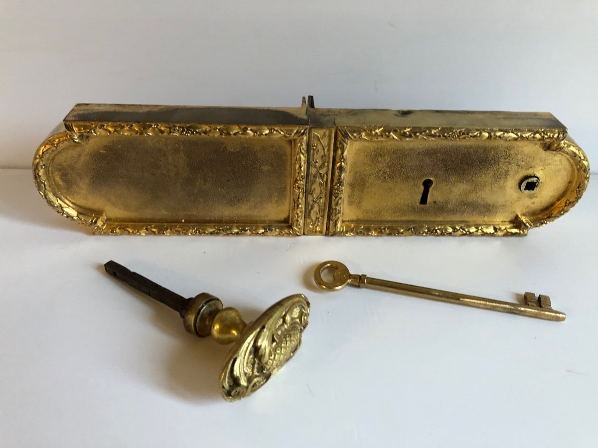 Serrure en bronze XIX eme 