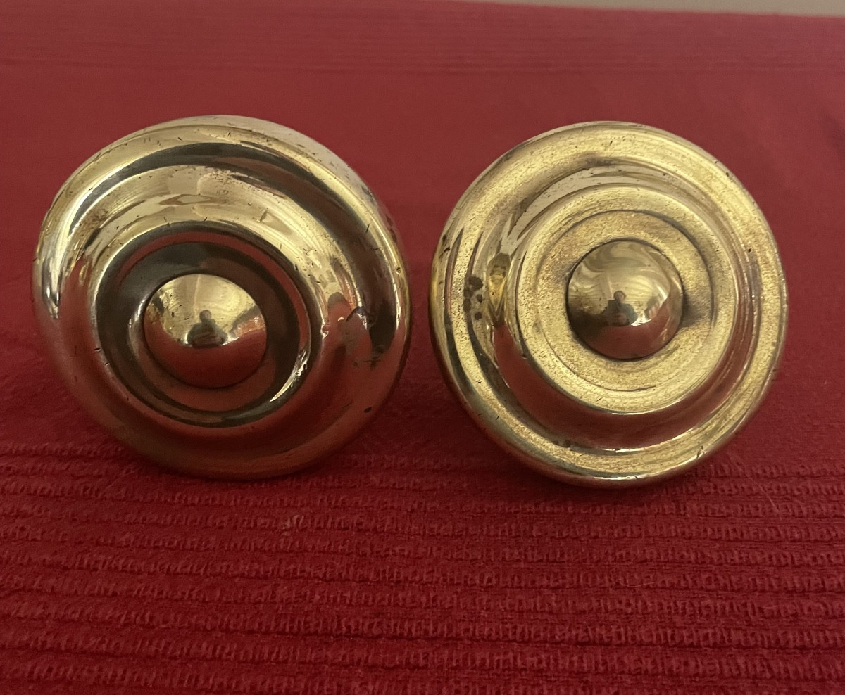 Paire de poignées de porte boutons 