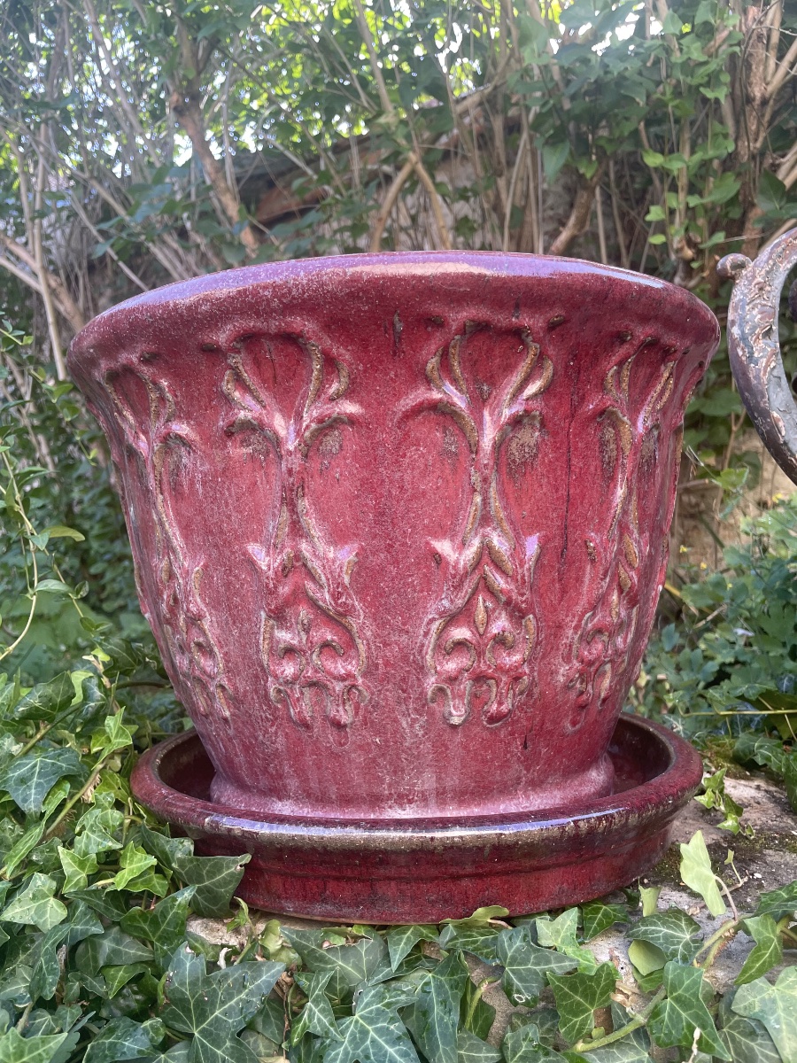 Cache pot jardinière en terre cuite -photo-3