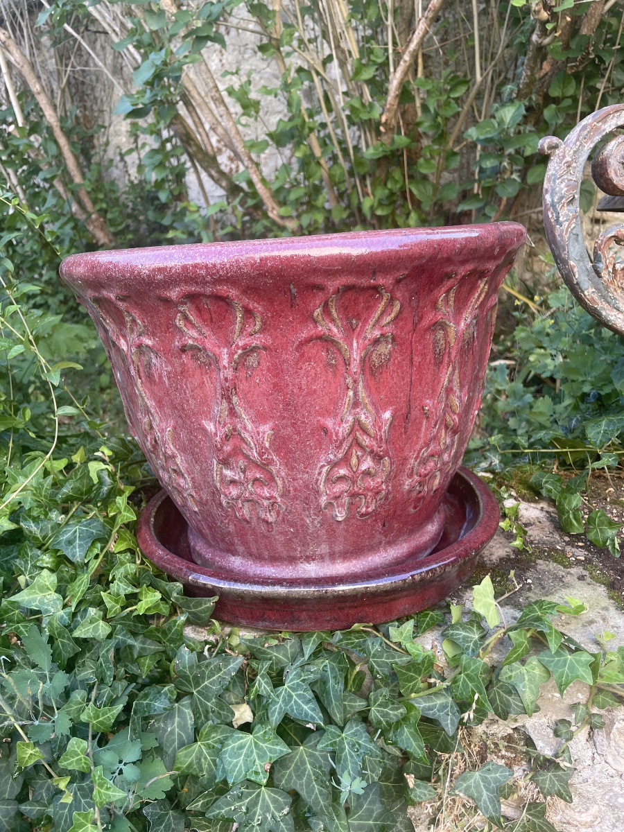 Cache pot jardinière en terre cuite 